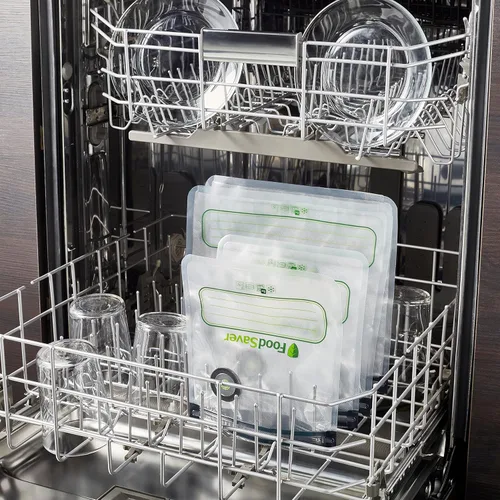 Vista 6 de FoodSaver® Bolsas reutilizables con cremallera al vacío de un galón