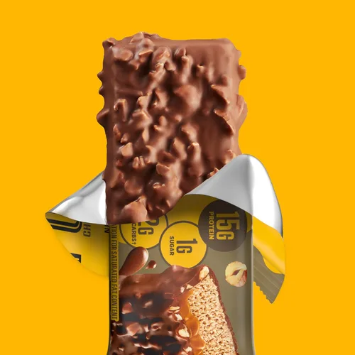 Vista 5 de FULFIL Chocolate Hazelnut Protein Bars, 15g Protein, 1.41 Ounce (Pack of 72)