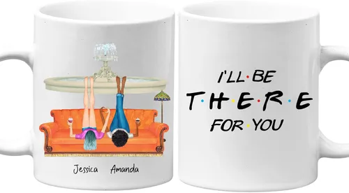 Vista 4 de Taza de café personalizada para mejores amigos, regalos de amistad, regalo de cumpleaños, tazas de café para mejores amigas para mujeres, niñas