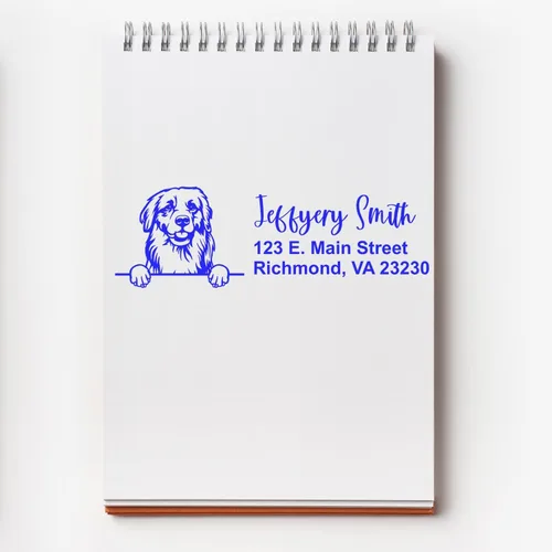 Vista 100 de American Bulldog Stamp Duo, Custom Return Address for Dog Lovers, Personalized Mail Mark for Letters and Cards