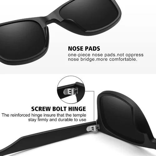 Vista 6 de MEETSUN Polarized Sunglasses for Men Women Classic Retro Driving Sun Glasses UV400 Protection (2 Pack)