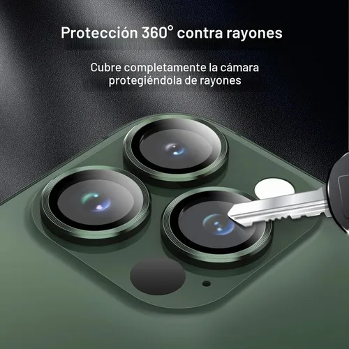 Vista 5 de JETech Protector de lente de cámara para iPhone 13 Pro Max/13 Pro, verde Verde alpino