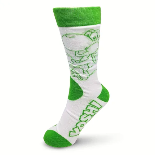 Vista 4 de Controller Gear Super Mario Evergreen - 3 Pack - Authentic & Official Nintendo Super Mario Merchandise Crew Socks - Not Machine Specific