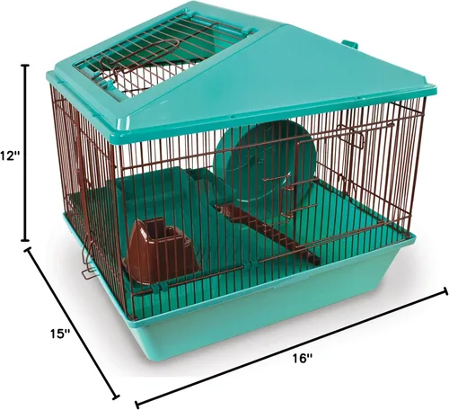 Vista 2 de Ware Casa de animales de fabricación de 16" 2 niveles para hámster - Los colores pueden variar