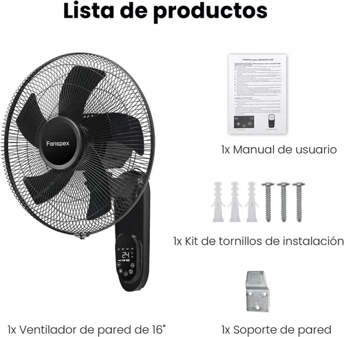 Vista 8 de Fanspex Ventilador montado en la pared de 16" para el invernadero