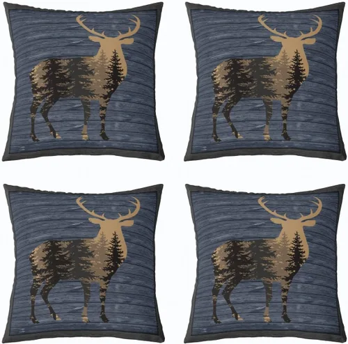 Vista 23 de Juego de 4 fundas de almohada con estampado de piel de vaca de 16 x 16 pulgadas, fundas de cojín de piel de vaca para sala de estar, dormitorio