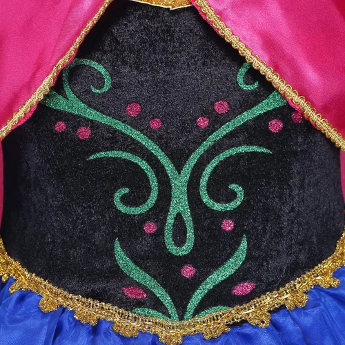 Vista 5 de NALIGO Disfraz de princesa para niñas, disfraz de cumpleaños, Navidad, trajes con accesorios