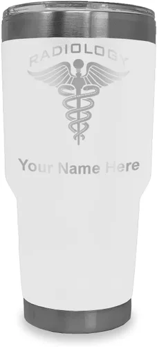 Vista 18 de LaserGram Vaso personalizado de 20 onzas, radiología (negro) Regalo grabado para radiólogos, acero inoxidable aislado al vacío, grabado con láser