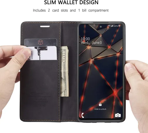 Vista 3 de Funda tipo cartera para Samsung Galaxy S20 FE 5G, con soporte magnético, de piel, con tarjetero de identificación y tarjeta de crédito para Samsung