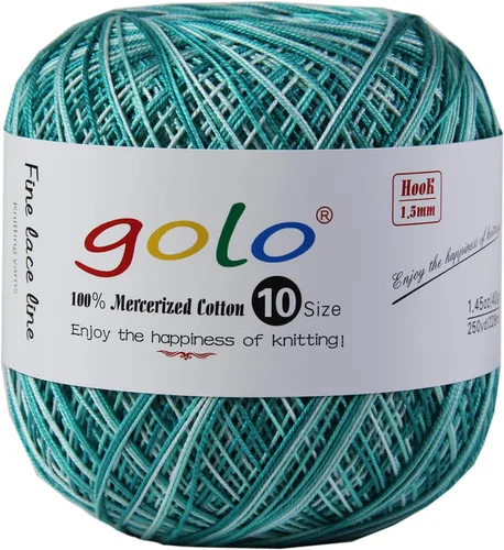 Vista 113 de Golo - 3 bolas de hilo de ganchillo tamaño 10, hilo de crochet para tejer a mano 102