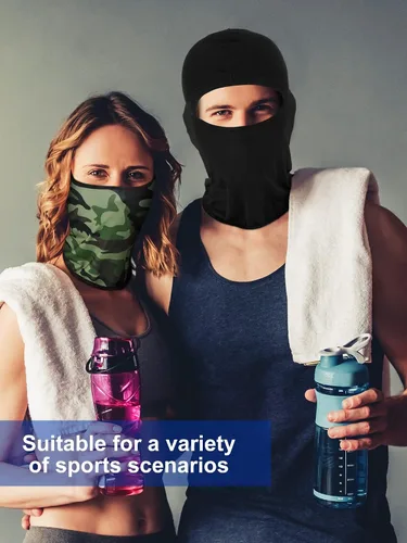 Vista 5 de 12 piezas de protección solar pasamontañas de cara completa protección solar UV cubierta protectora facial para deportes al aire libre