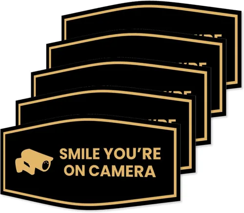 Vista 98 de Fancy Smile You're On Camera Letrero (negro) - Mediano (1 unidad)