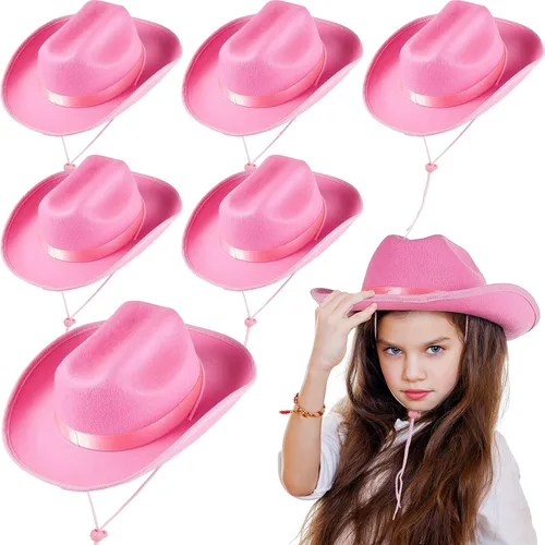 Vista 24 de Hercicy Sombreros de vaquero para niños pequeños, sombrero de vaquera para niños y niñas, accesorios de disfraz de bebé, suministros de fiesta