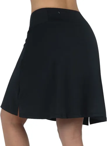 Vista 3 de beroy Faldas cortas para mujer, falda de 20 pulgadas hasta la rodilla para mujer, falda deportiva con pantalones cortos