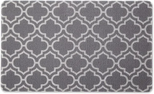 Vista 9 de DII Colección Tufted Mat Interior / exterior, respaldo de cojín de espuma de PVC, 17.75 x 59, caleidoscopio negro