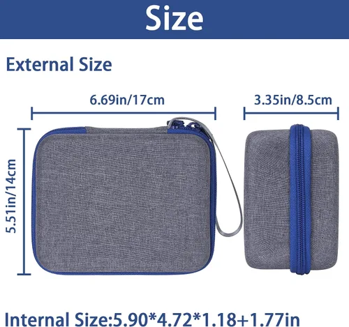 Vista 4 de Aenllosi Estuche de almacenamiento rígido compatible con nebulizador portátil para adultos y niños, funda de transporte de inhalador de mano