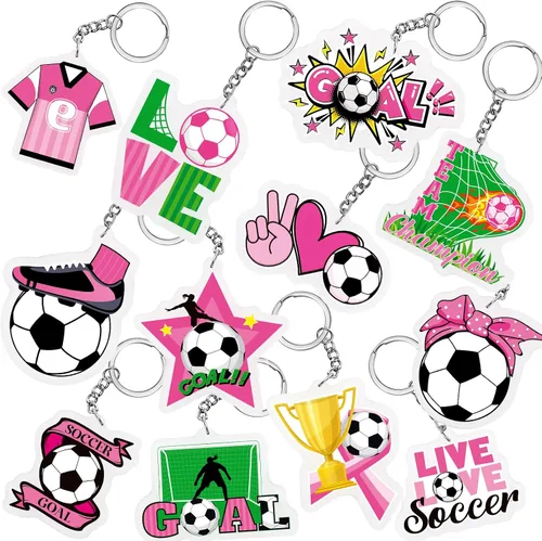 Vista 20 de Batiyeer Llaveros a Granel Artículos de Fiesta Llaveros de Pelota Deportiva Llaveros Divertidos Regalos para Suministros de Cumpleaños