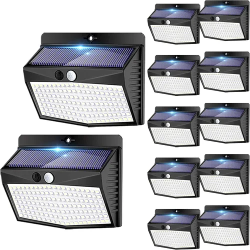 Vista 49 de Peasur 1 paquete de luces solares con sensor de movimiento para exteriores
