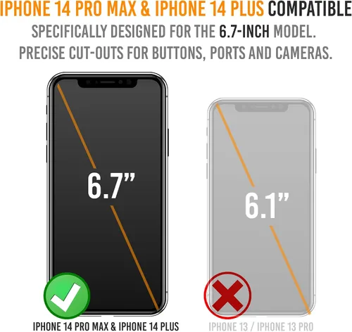 Vista 2 de Alpatronix Funda de batería para iPhone 14 Pro Max y iPhone 14 Plus (6.7 pulgadas), fuerte funda protectora delgada de carga extendida con carga