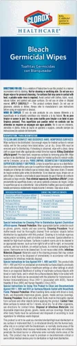 Vista 5 de Clorox Pro Healthcare - Toallitas germicidas de lejía, limpieza sanitaria y limpieza industrial, toallitas Clorox Wipes, 50 toallitas envueltas
