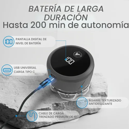 Vista 5 de HUMMINGBIRD MK3 Stealth Edition - Maquinilla de afeitar eléctrica sin nick para hombres, inalámbrica USB C recargable, afeitado impermeable