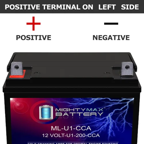 Vista 4 de Mighty Max Battery Batería ML-U1 12V 200CCA para tractor y cortacésped Troy-Bilt 18 HP