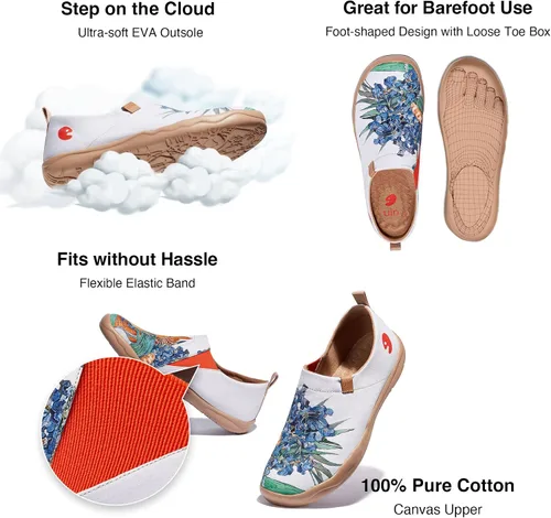 Vista 6 de UIN - Mocasines para mujer, tenis, caminar