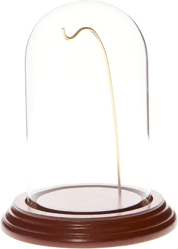 Vista 9 de Plymor Cúpula de cristal para reloj de 3 x 5 pulgadas (base de chapa de madera negra y cable dorado)