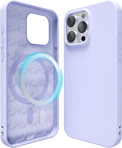 Vista 17 de oakxco Funda de silicona para iPhone 12 Pro Max, magnética, compatible con carga inalámbrica Magsafe, cubierta protectora de goma suave y delgada