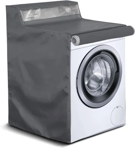 Vista 8 de AKEfit Paquete de 1 funda para lavadora, impermeable, a prueba de polvo, con cremallera y ventana transparente, apta para carga frontal o lavadora