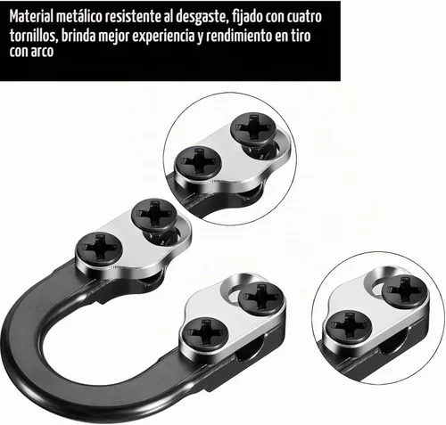 Vista 5 de 2 juegos de Sumind - Alicates de muelle en D para arco compuesto, anillo en D de metal con hebilla de liberación, bucles de agarre