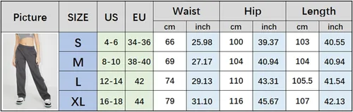 Vista 5 de Cargo Sweatpants for Women Casual Baggy High Waisted Wide Leg Jogger Pants Teen Girls Y2K Pants with Pockets