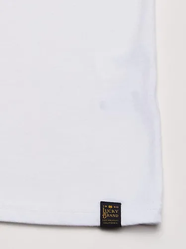 Vista 4 de Lucky Brand Venice Burnout - Camiseta de cuello con muesca y dos botones para hombre