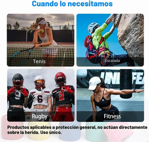 Vista 5 de OZER Paquete de 12 rollos de vendaje autoadhesivo de 2 pulgadas x 5 yardas, cinta elástica autoadhesiva para estiramiento atlético, deportes Colorido