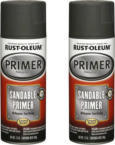 Vista 13 de Rust-Oleum 249418 Spray de imprimación lijable automotriz, 12 onzas, negro