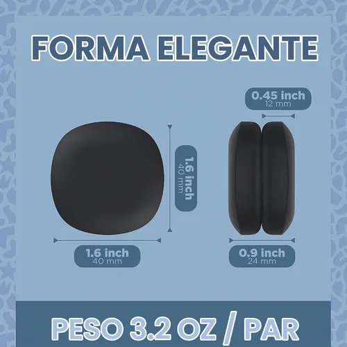 Vista 4 de labphant Pesos magnéticos para cortina de ducha – Imanes recubiertos de silicona para cortina de ducha pesada con forro – Pesos de cortina de Negro