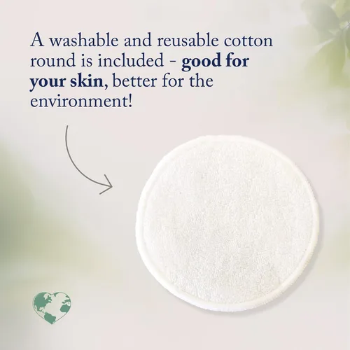Vista 5 de Beauty Without Cruelty Removedor de maquillaje cremoso para rostro y ojos, removedor de maquillaje hidratante extra suave e impermeable + algodón