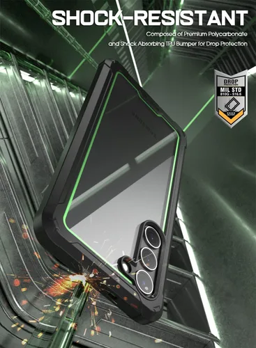 Vista 5 de Poetic Guardian - Funda para S23 5G de 6.2 pulgadas (2023) [prueba de caídas de grado militar de 20 pies], protector de pantalla integrado que