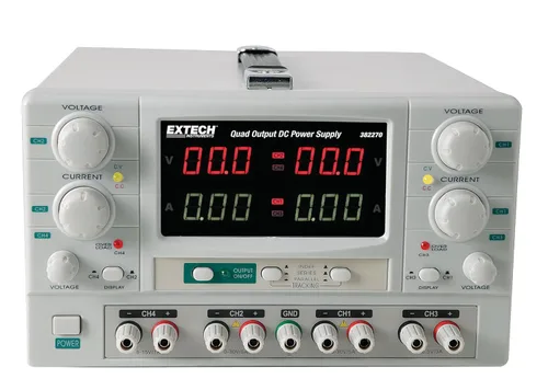 Vista 2 de Extech 382202 Fuente de alimentación de CC de salida única digital 18V y 3A Adjustable output, short circuit and overload protect, current