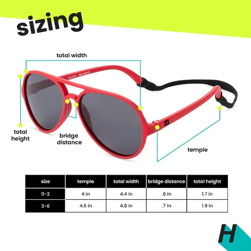 Vista 5 de Hipsterkid Polarized Baby Sunglasses with Strap for InfantToddler Flexible Frame, 100% UV Protection - Aviator, Ages 0-2