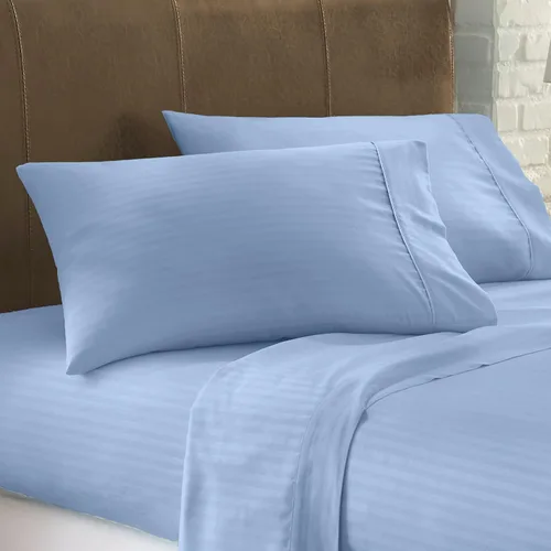Vista 29 de Juego de sábanas tamaño individual de 1000 hilos, 100% algodón egipcio, 4 piezas [plano, ajustado y funda de almohada] ropa de cama de calidad