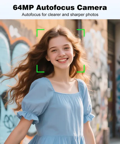 Vista 3 de Cámara Digital 4K para Fotografía, Cámara de Vlogging de 64MP con Enfoque Automático para Videos de YouTube, Cámaras Trasera y Frontal, Cámara