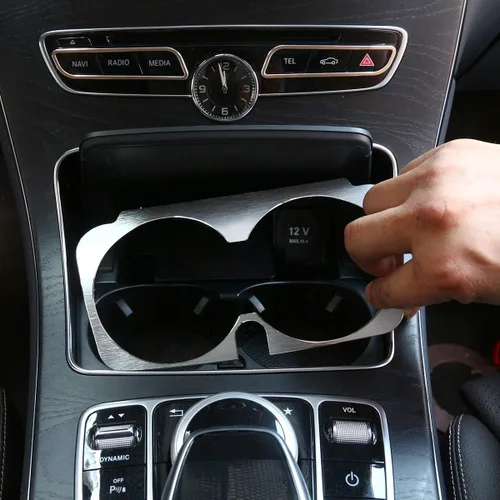 Vista 4 de Aleación de aluminio titular de la cubierta del marco Trim para GLC X253 C E clase W205 W213 C180 GLC260 E200 E300