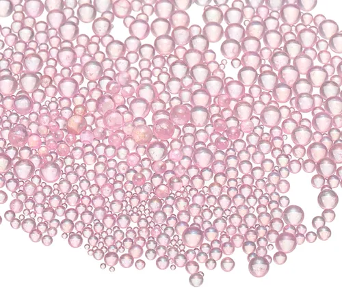 Vista 12 de Cuentas de vidrio iridiscente diminutas de burbuja, 0.4-3mm 10g Cuentas redondas micro mini transparentes sin agujero en forma de gota de agua