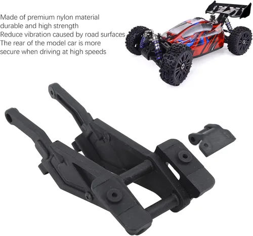 Vista 4 de Soporte de ala trasera de coche, soporte de montaje para patas de alerón de ABS, soporte de montaje para ZD Racing 1/8 coches