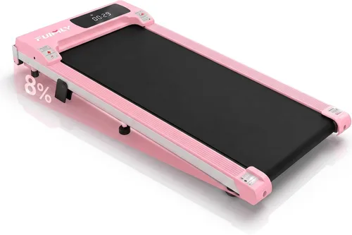 Vista 9 de Funmily - Caminadora portátil 3 en 1 con control remoto, pantalla LED, capacidad de 300 libras, no requiere montaje Rosa