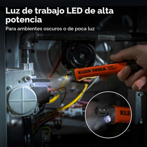 Vista 8 de Klein Tools Detector de fugas de gas ET190, amplio rango de detección, alertas audibles y LED, delgado y ligero