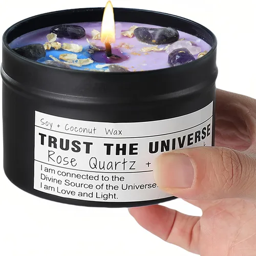 Vista 14 de Velas de cristal, velas mágicas curativas, meditación mente-cuerpo, regalos para alentar a las mujeres, regalos de trabajo nuevos (comienzo fresco)