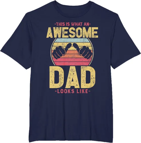Vista 15 de This is what a awesome dad looks like T-Shirt, Negro