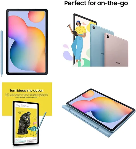 Vista 3 de S6 Lite - Lápiz capacitivo de repuesto para Samsung Galaxy Tab S6 Lite (EJ-PP610BPEGUJ), lápiz capacitivo+puntas/puntas (azul)